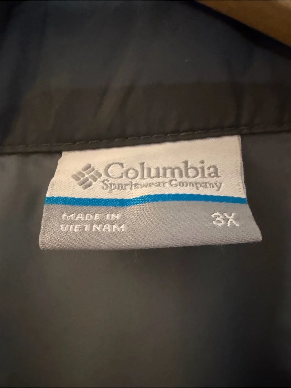 Columbia Men's 3X Big & Tall Colorblock Windbreaker Jacket Full Zip Beige/Black